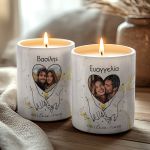 Σετ 2 Κεριά Matching με Αφιέρωση, Δώρο Επετείου για Ζευγάρια