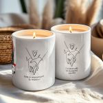 Σετ 2 Κεριά Matching με Φωτογραφίες, Δώρο Επετείου για Ζευγάρι