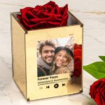 Παντοτινό Τριαντάφυλλο σε Θήκη με Ονόματα, Δώρο για Ζευγάρια