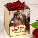 Τριαντάφυλλο σε Θήκη με Φωτογραφία, Δώρο για Ζευγάρια