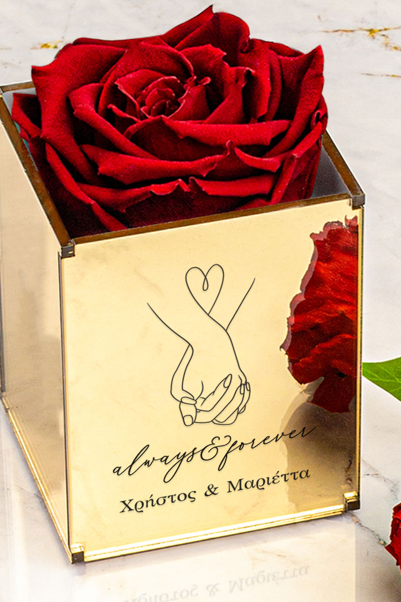 Τριαντάφυλλο σε Θήκη, Forever Red Rose, Δώρο για Ζευγάρια