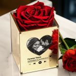 Παντοτινό Τριαντάφυλλο με Φωτογραφία σε Σχήμα Καρδιά