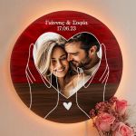 Φωτιστικό Τοίχου Led με Ονόματα & Φωτογραφία σε Σχήμα Καρδιά
