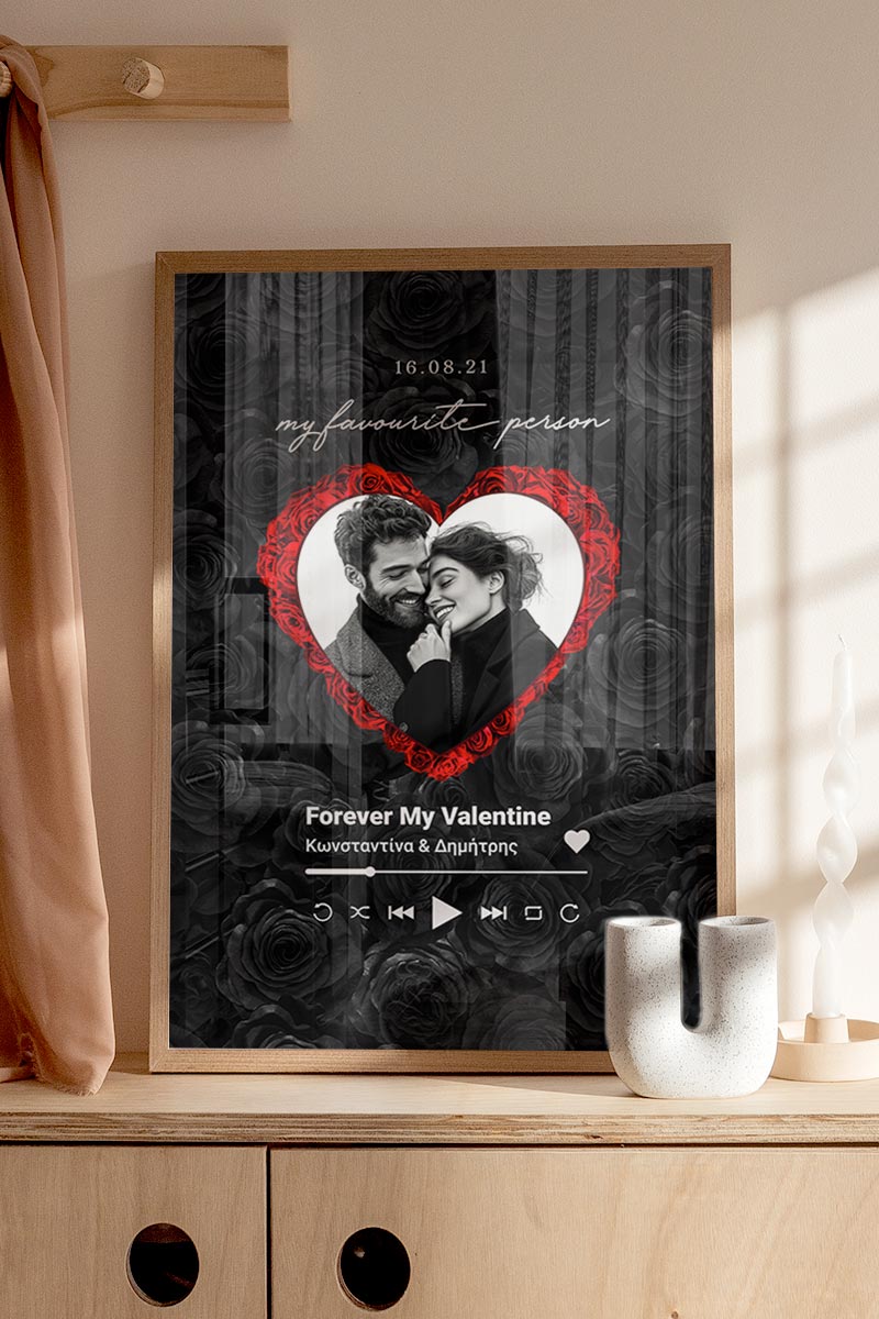 Κορνίζα με Φωτογραφία σε Σχήμα Καρδιά, Δώρο για Ζευγάρι