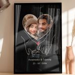 Κορνίζα με Φωτογραφία Ζευγαριού σε Σχήμα Καρδία