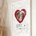 Κορνίζα με Φωτογραφία σε Σχήμα Καρδία, Ρομαντικό Δώρο
