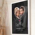 Κορνίζα με Φωτογραφία Ζευγαριού σε Σχήμα Καρδία