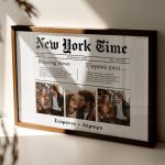 Κορνίζα με Φωτογραφίες σε Στυλ Εφημερίδας, Δώρο για Επέτειο