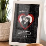 Κορνίζα με Φωτογραφία σε Σχήμα Καρδιά, Δώρο για Ζευγάρι