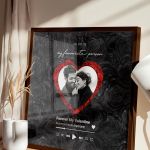 Κορνίζα με Φωτογραφία σε Σχήμα Καρδιά, Δώρο για Ζευγάρι