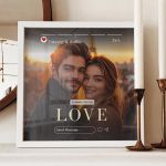 Κορνίζα με Φωτογραφία με Σχέδιο Insta Story, Δώρο για Ζευγάρι