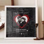 Κορνίζα με Φωτογραφία σε Σχήμα Καρδιά, Δώρο για Ζευγάρι