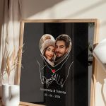 Κορνίζα με Φωτογραφία Ζευγαριού σε Σχήμα Καρδία
