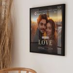 Κορνίζα με Φωτογραφία με Σχέδιο Insta Story, Δώρο για Ζευγάρι