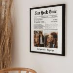 Κορνίζα με Φωτογραφίες σε Στυλ Εφημερίδας, Δώρο για Επέτειο