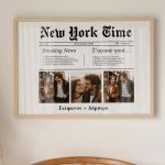 Κορνίζα με Φωτογραφίες σε Στυλ Εφημερίδας, Δώρο για Επέτειο