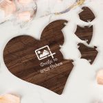 Ξύλινο Παζλ με Σχήμα Καρδιά με Φωτογραφία, DIY