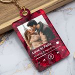 Μπρελόκ Golden Mirror με Τριαντάφυλλα και Φωτογραφία