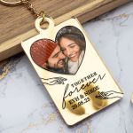 Μπρελόκ Golden Mirror με Φωτογραφία, Δώρο για Ζευγάρι