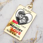 Μπρελόκ Κλειδιών Golden Mirror με Ονόματα, Δώρο για Ζευγάρι