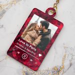 Μπρελόκ Golden Mirror με Τριαντάφυλλα και Φωτογραφία