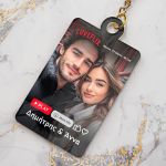 Μπρελόκ Κλειδιών Golden Mirror με Ονόματα & Φωτογραφία