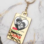 Μπρελόκ Κλειδιών Golden Mirror με Ονόματα, Δώρο για Ζευγάρι