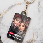 Μπρελόκ Κλειδιών Golden Mirror με Ονόματα & Φωτογραφία