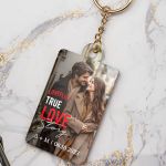 Μπρελόκ Golden Mirror με Φωτογραφία, Δώρο για Ζευγάρι