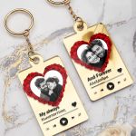 Σετ 2 Μπρελόκ Κλειδιών Golden Mirror για Ερωτευμένα Ζευγάρια