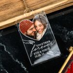 Μπρελόκ Plexi με Ονόματα και Φωτογραφία σε Σχήμα Καρδιά