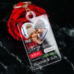 Μπρελόκ Κλειδιών Plexi με Φωτογραφία σε Σχήμα Καρδιά