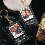 Σετ 2 Μπρελόκ Κλειδιών με Ονόματα και Ημερομηνία για Ζευγάρι