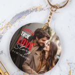 Μπρελόκ Κλειδιών Ξύλινο Προσωποποιημένο, Δώρο για Ζευγάρι