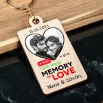 Ξύλινο Μπρελόκ Κλειδιών με Φωτογραφία, Δώρο για Ζευγάρια