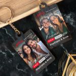 Σετ 2 Ξύλινα Μπρελόκ Κλειδιών, Ρομαντικό Δώρο για Ζευγάρια