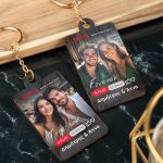 Σετ 2 Ξύλινα Μπρελόκ Κλειδιών, Ρομαντικό Δώρο για Ζευγάρια