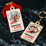 Σετ 2 Ξύλινων Μπρελόκ Κλειδιών με Ονόματα, Δώρο για Ζευγάρι