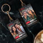 Σετ 2 Ξύλινα Μπρελόκ Κλειδιών, Ρομαντικό Δώρο για Ζευγάρια