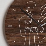 Ξύλινο Ρολόι Τοίχου με Αρχικά και Ημερομηνία, Δώρο για Ζευγάρια