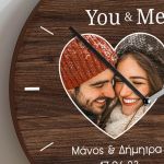 Ρολόι Ξύλινο Τοίχου με Φωτογραφίες, Προσωποποιημένο Δώρο
