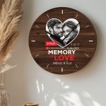 Ρολόι Τοίχου με Φωτογραφία σε Σχήμα Καρδιάς , Δώρο για Ζευγάρι