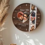 Ρολόι Ξύλινο Τοίχου με Φωτογραφίες, Προσωποποιημένο Δώρο