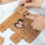 Ξύλινο Παζλ με Βάση & Πλαίσιο, 12 Λόγοι Αγάπης Για Ζευγάρι