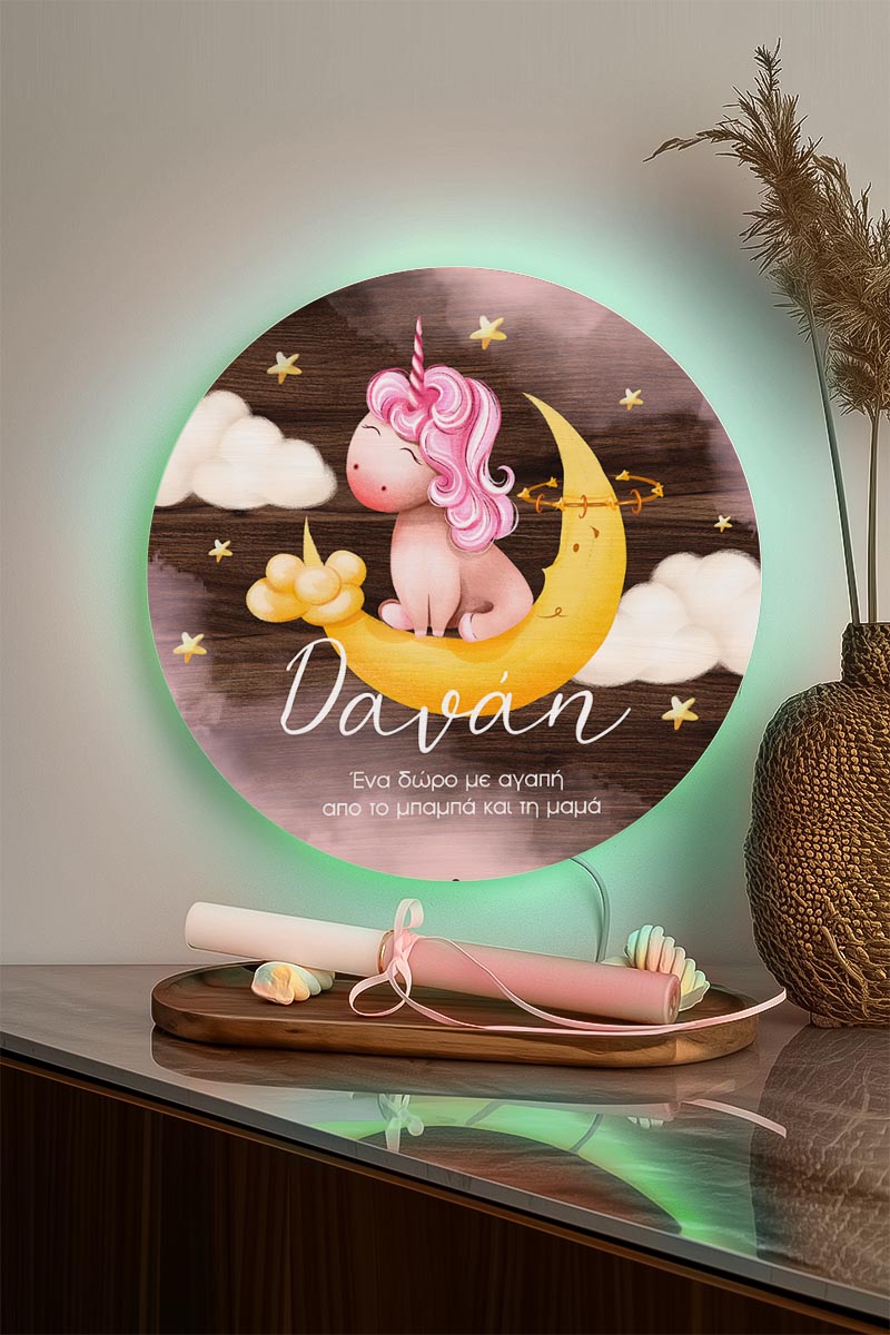 Φωτιστικό Τοίχου με Premium Λαμπάδα και Σχέδιο Unicorn