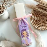 Παιδική Προσωποπιημένη Πλακέ Λαμπάδα με Σχέδιο Νεράιδα