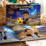 Σετ 3 Ασπρόμαυρα Δώρα - Παραμύθι, Φωτιστικό & Λαμπάδα