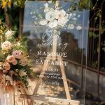 Ταμπέλα Καλωσορίσματος Γάμου με Σχέδιο Minimal & Chic Floral