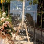 Ταμπέλα Καλωσορίσματος Γάμου με Elegant Fine Lines