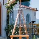 Ταμπέλα Καλωσορίσματος Γάμου με Elegant Fine Lines